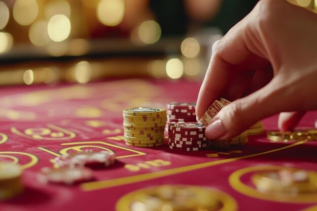 Mobile phone displaying live casino table interface